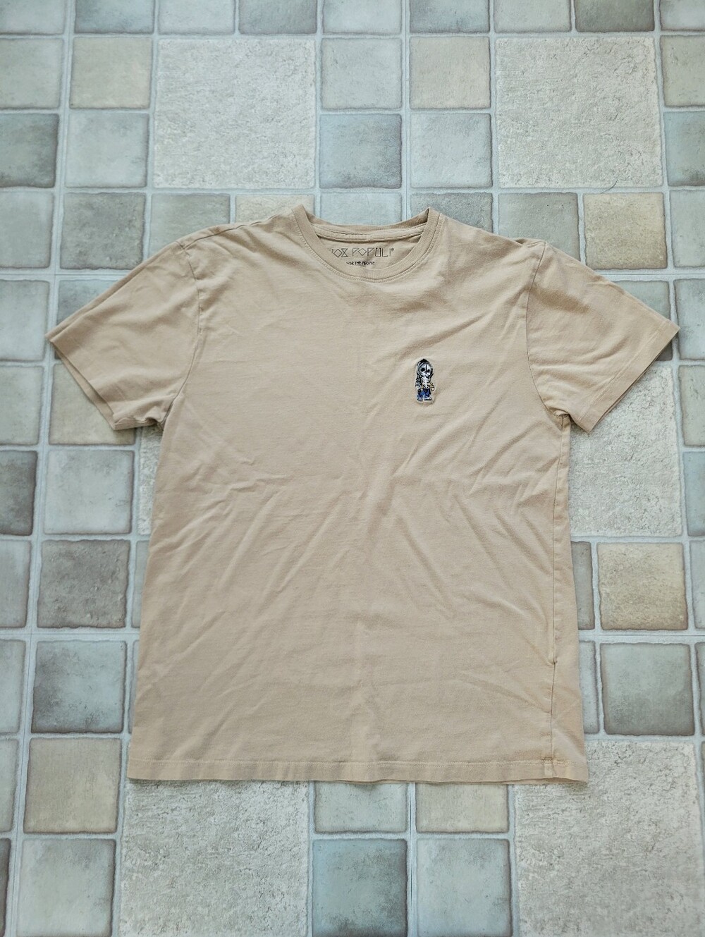 Men's Vox Populi Beige Graphic Tee Size Small